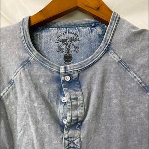 Lucky Brand men’s M L/S distressed t shirt